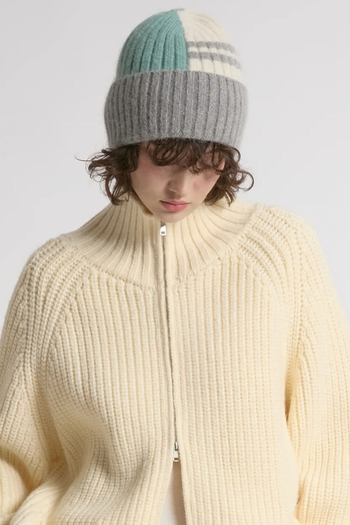 Colorblock Beanie- Mint