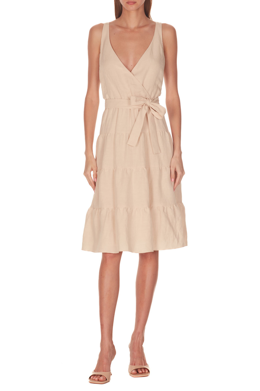 AMANDA UPRICHARD Cortland Dress- Beige