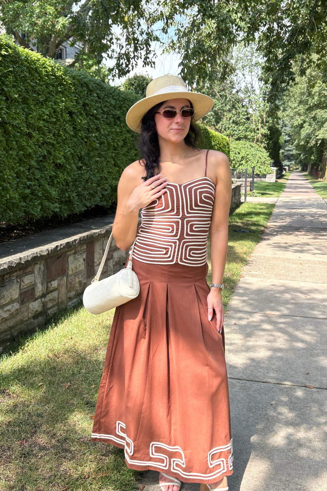 Embroidered Maxi Skirt