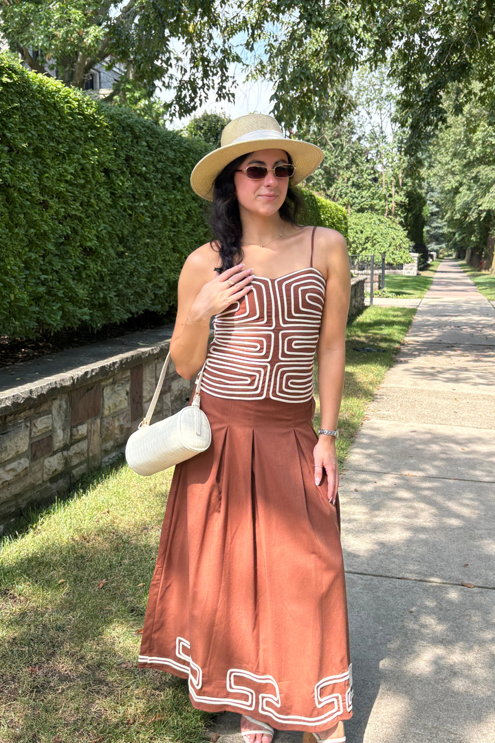 Embroidered Maxi Skirt