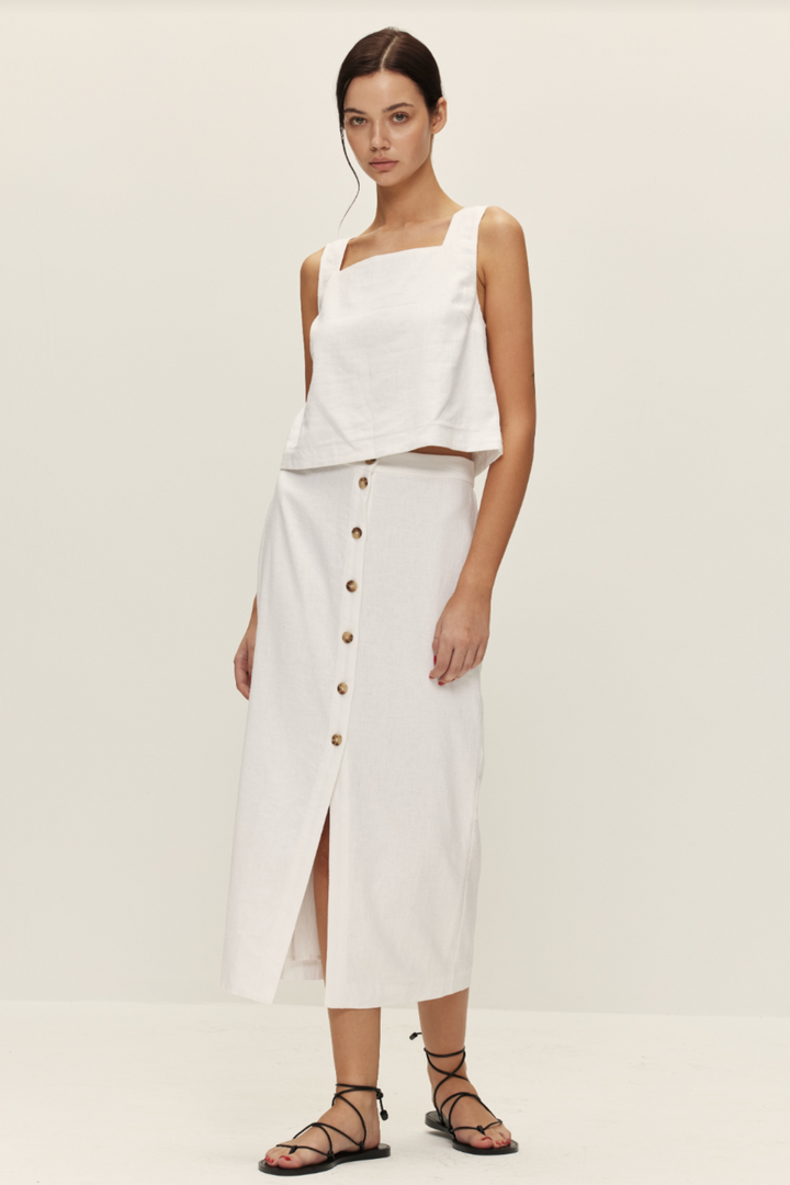 ELODIE| Lucia Linen Skirt