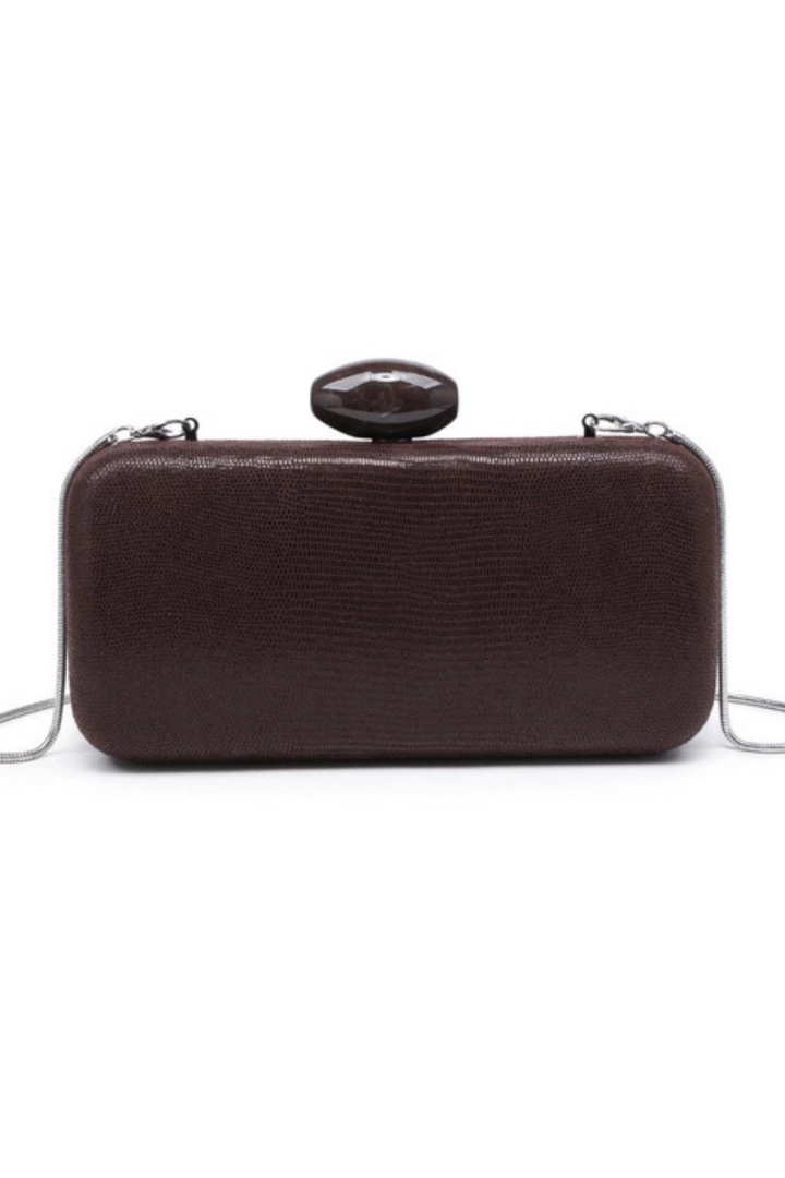 DUSTIN EVENING BAG - CHOCOLATE