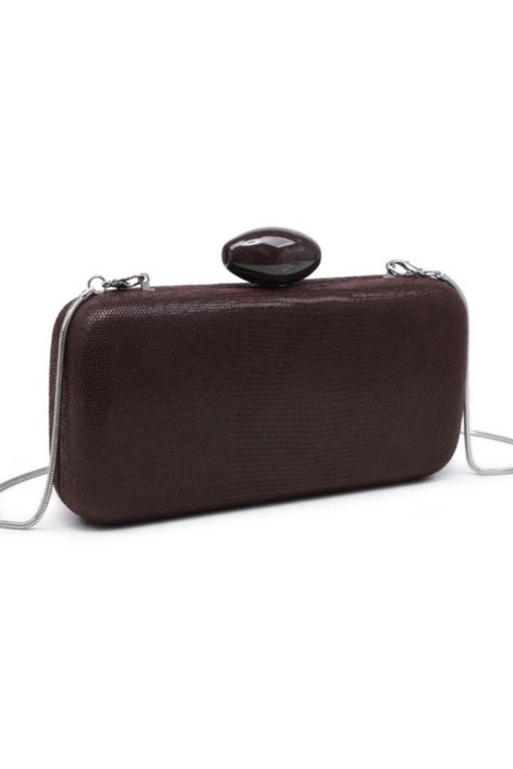 DUSTIN EVENING BAG - CHOCOLATE