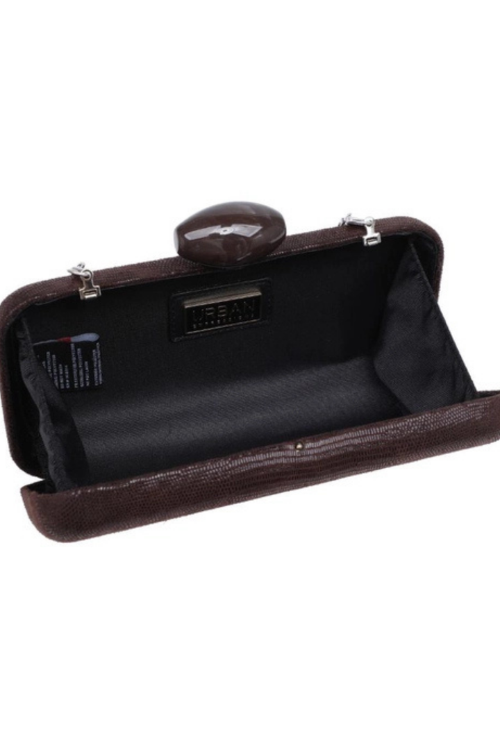 DUSTIN EVENING BAG - CHOCOLATE