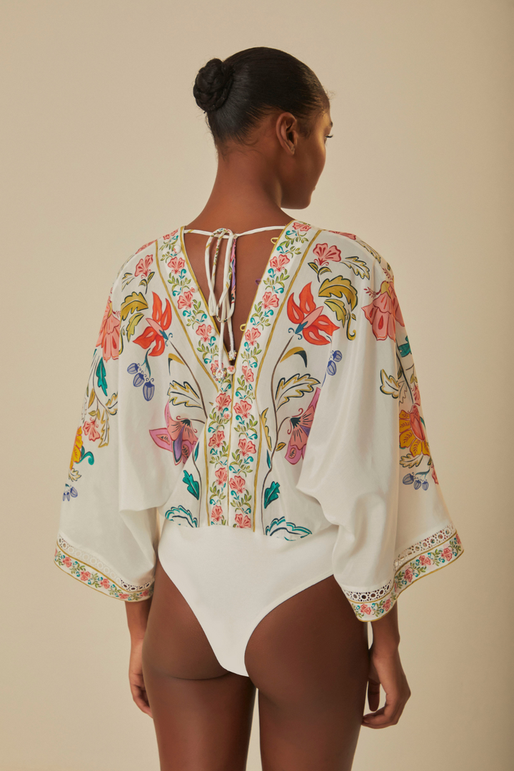 FARM RIO | INSECTS FLORAL BODYSUIT