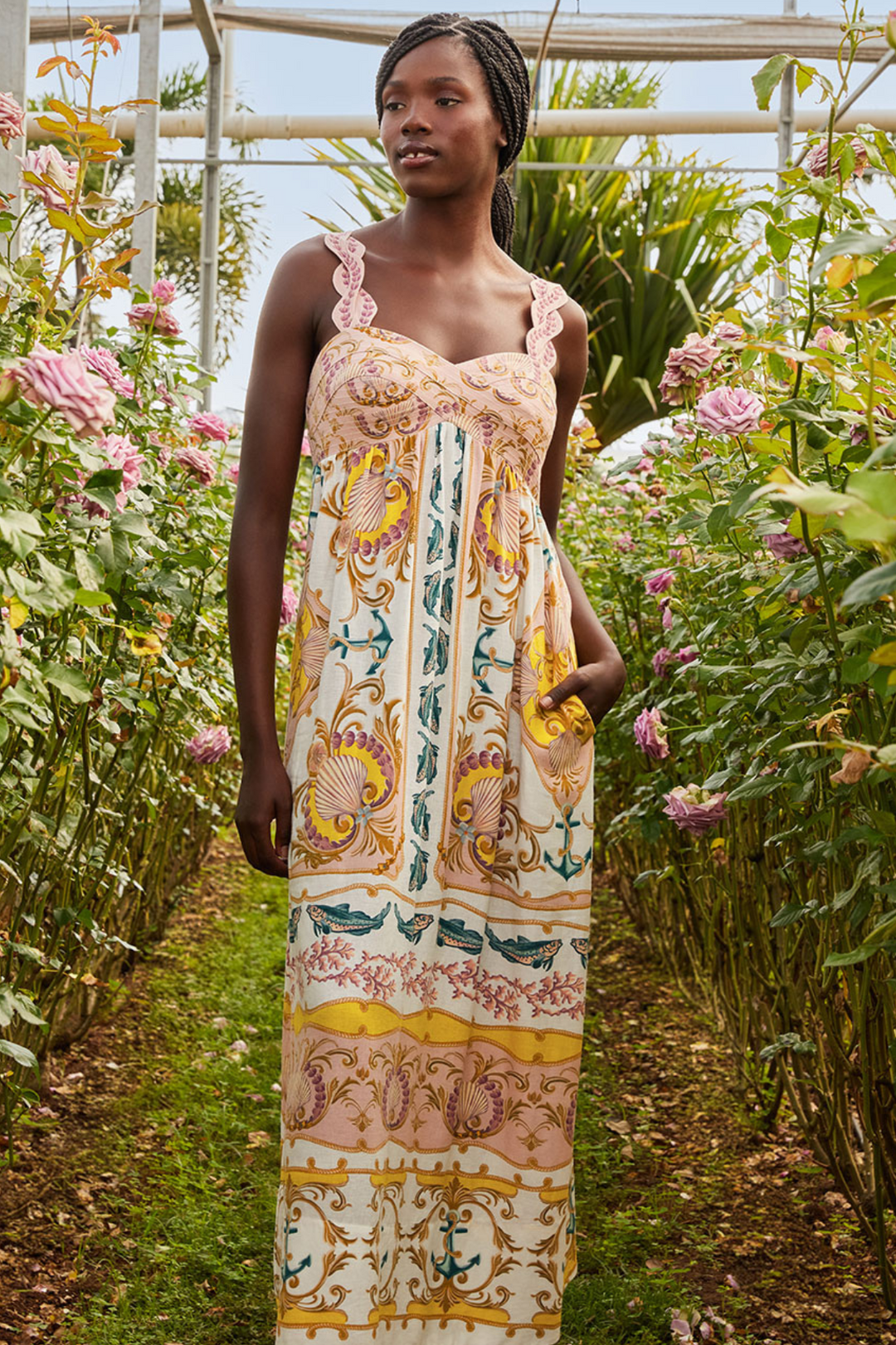 FARM RIO | MARITIME MAGIC MAXI DRESS