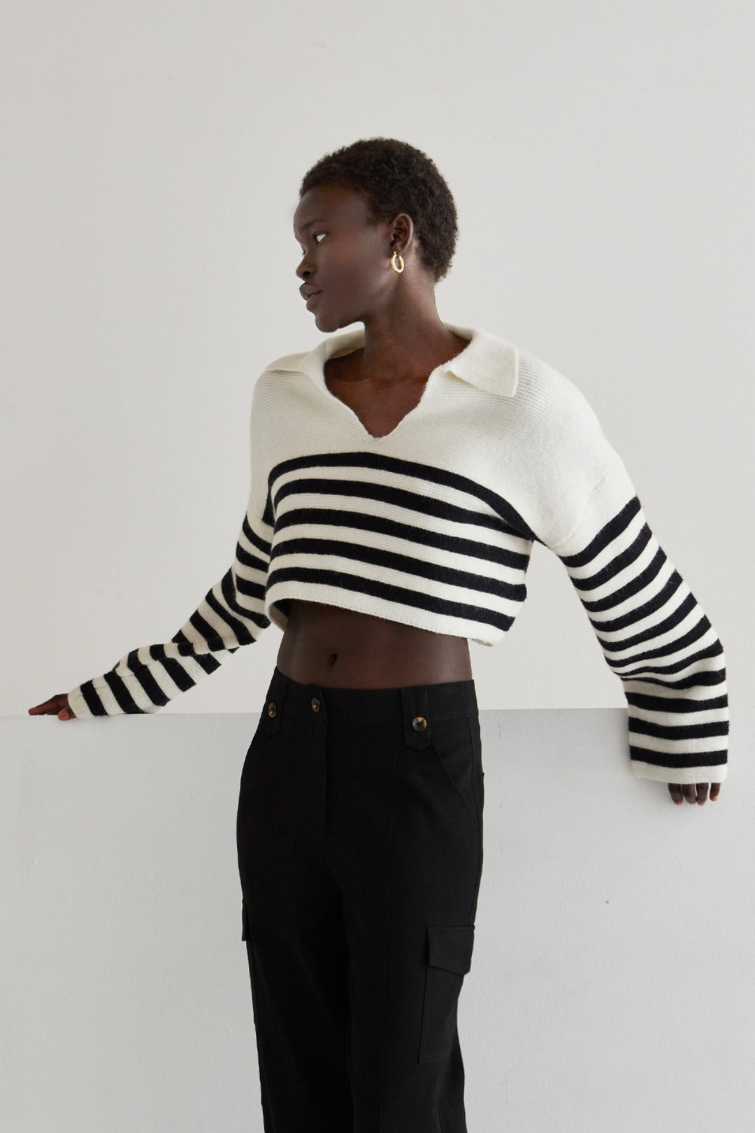 Corbin Stripe Polo Knit