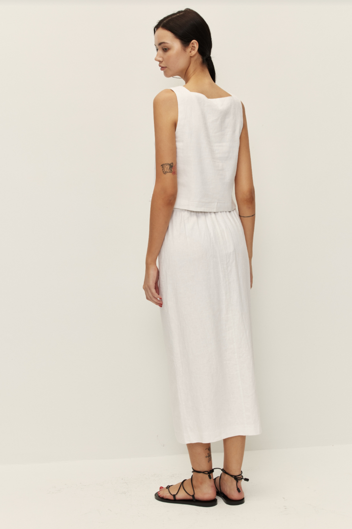 ELODIE| Lucia Linen Skirt
