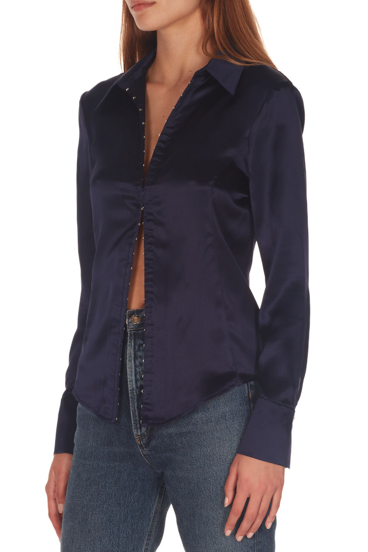 AMANDA UPRICHARD  WILSHIRE TOP- Navy