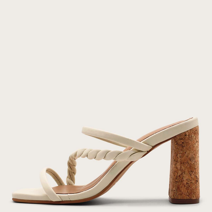 KAANAS Sarchi Cork Heel- Ivory