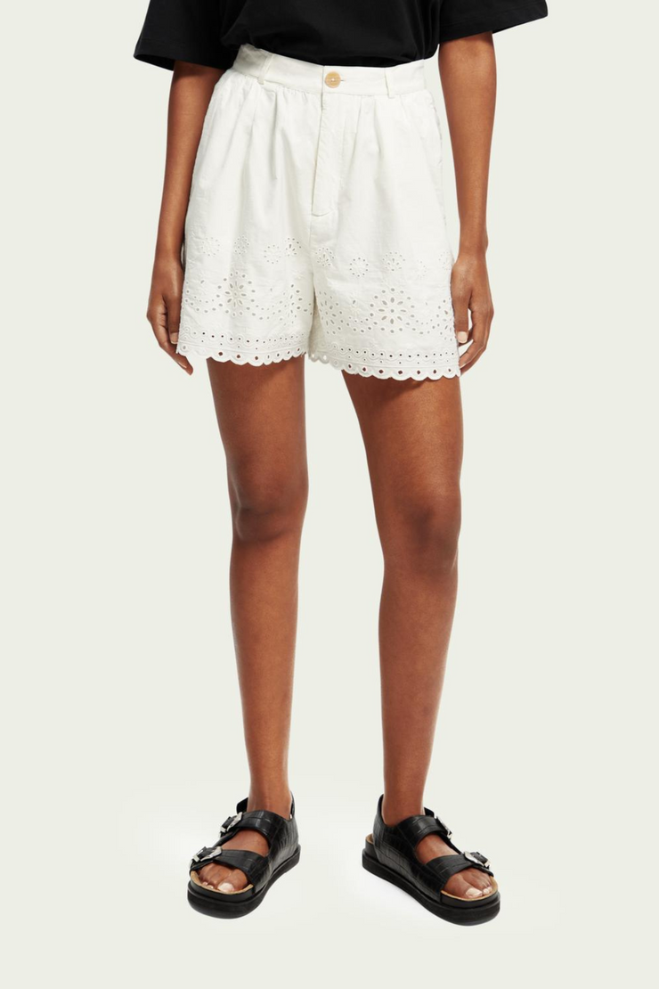 SCOTCH & SODA | Cotton Embroidered Shorts