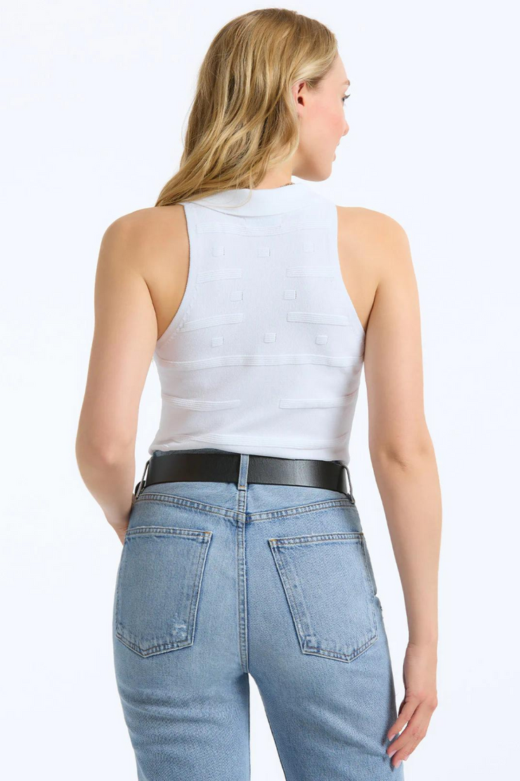 525 AMERICAN TONAL JACQUARD POLO BODYSUIT