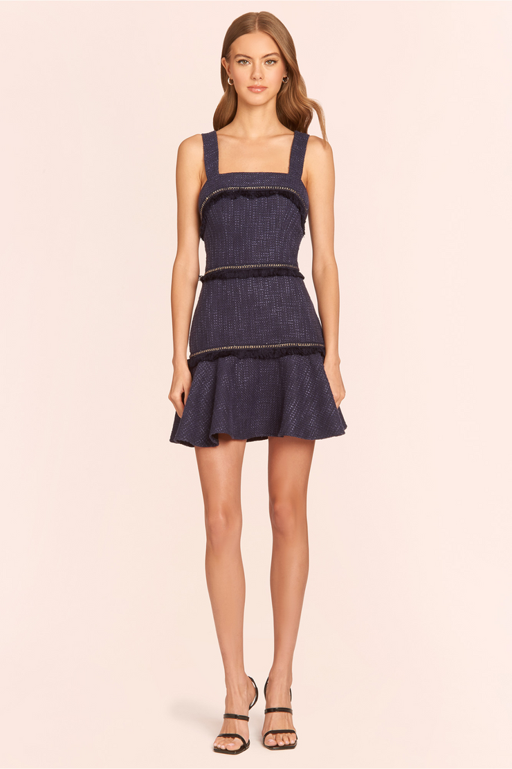 Amanda Uprichard Annalise Dress- Navy Tweed