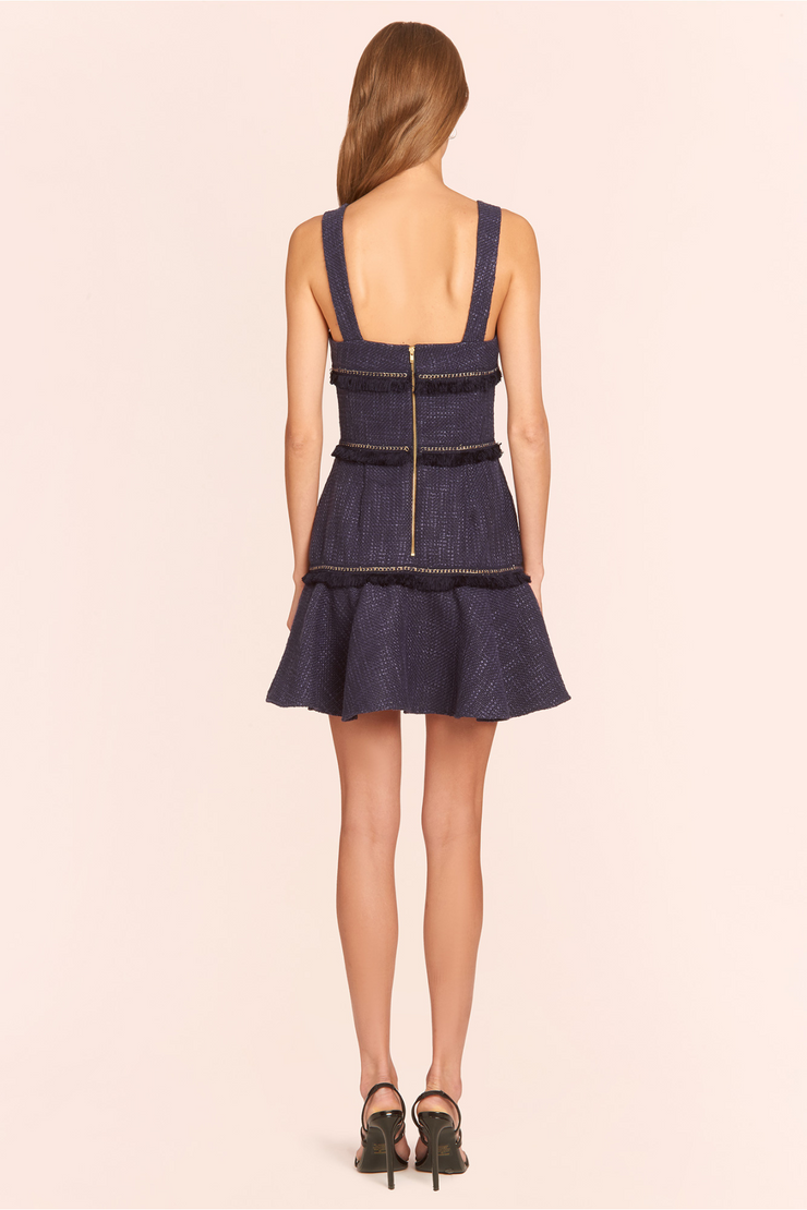 Amanda Uprichard Annalise Dress- Navy Tweed
